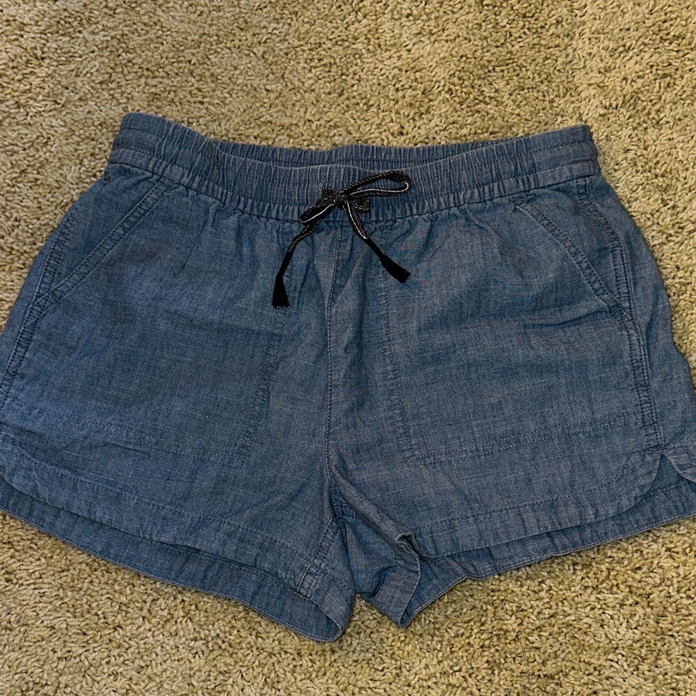 J. Crew Denim Blue Shorts with Black Tie